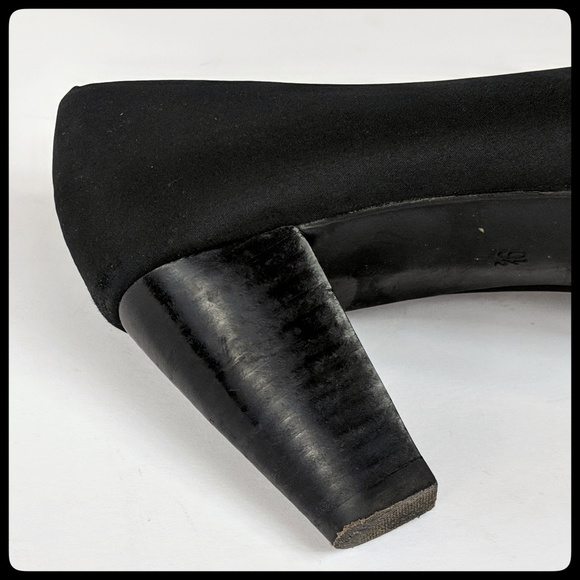 Coach and Four peep toe black heels pumps 9.5 - Picture 5 of 7